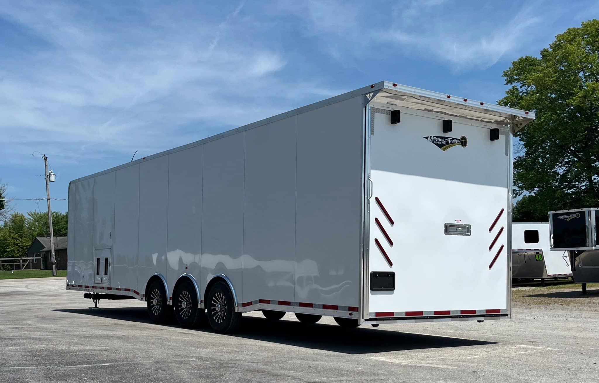 Enclosed Car Trailer 2026 34ft. w/Large Corner Bathroom, Electric Awning, Aluminum Wheels, & More! 0208 - Image 11