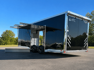 Enclosed ATC Car Trailer 2027 24ft. Aluminum ROM 550 w/Large Escape Door & LifeTrac 7285