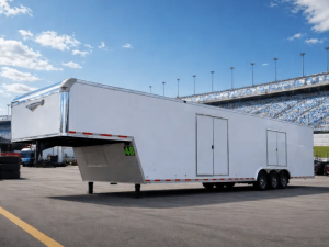 Enclosed Gooseneck Trailer For Sale 48ft. 2027 E-Z Loading Car Transporter Trailer 0002