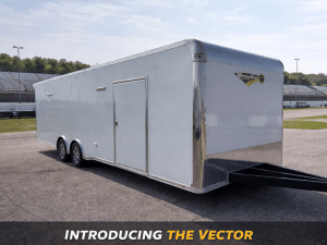 Enclosed Race Car Trailer 2026 28ft. w/Finished Interior, Aluminum Wheels & Cabinets 0083