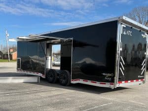 Enclosed ATC Car Trailer 2027 28ft. Aluminum ROM 550 w/LifeTrac & Large Escape Door 7331
