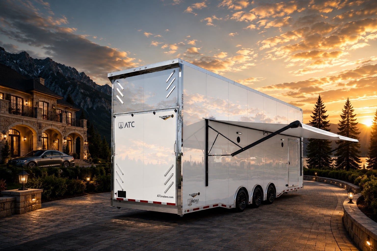 Enclosed ATC Car Trailer 2026 30ft. Aluminum Stacker ROM 750S w/Tiltable 18ft. Lift 6130 - Image 2