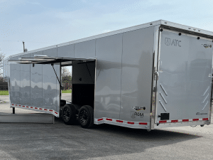Enclosed ATC Gooseneck Car Trailer 2026 40ft. Aluminum ROM 750G w/Premium Escape Door 6335