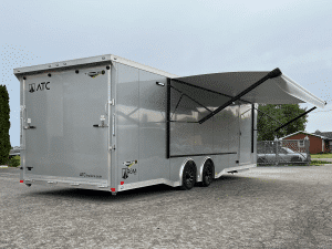 Enclosed ATC Car Trailer 2026 28ft. Aluminum ROM 450 w/Kitchenette, Private Toilet & LifeTrac Options Added 6557