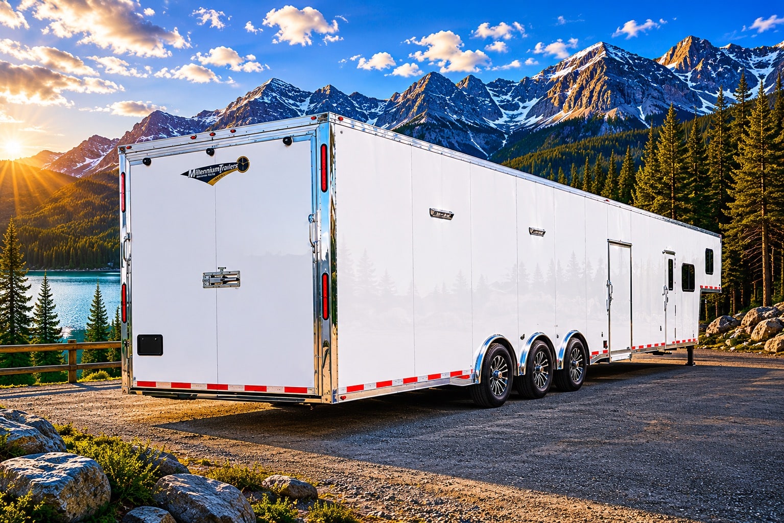 Enclosed Car Trailer with Living Quarters 2026 53ft. Platinum Gooseneck w/24ft. LQ, Sleeps 6! 0170 - Image 4