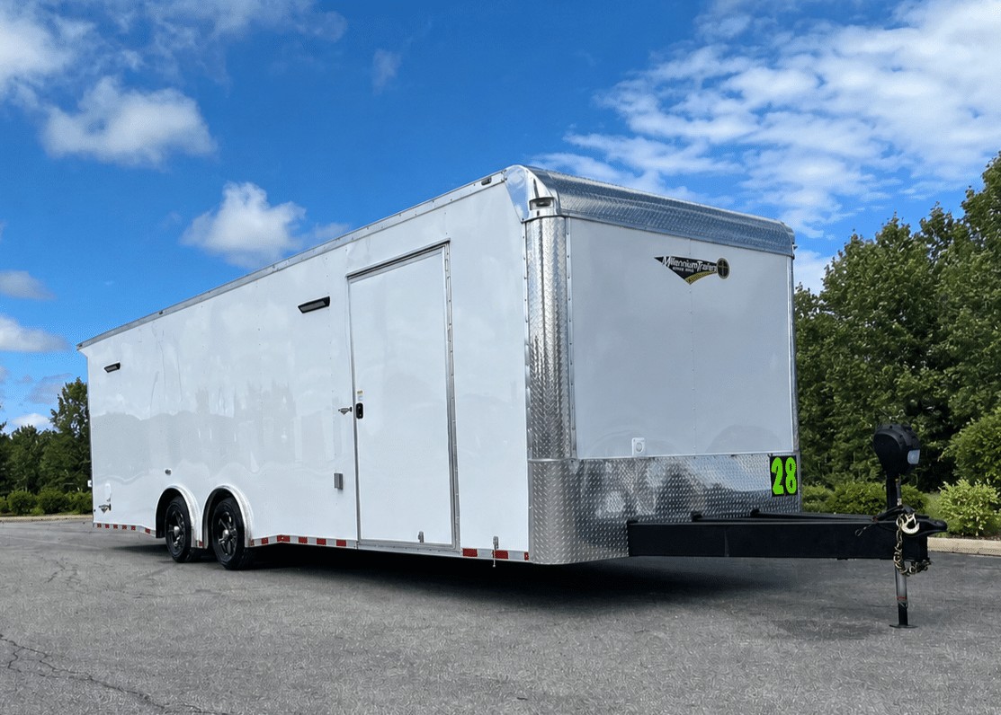 Enclosed Car Trailer 2026 28ft. New Econo-Max w/Race Package & .080 Poly-Core Ext. 2815