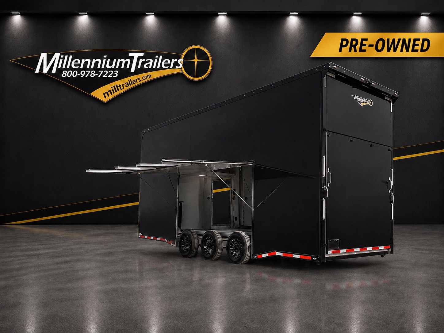 Used ATC Car Trailer 2025 26ft. Aluminum Stacker ROM 800 w/Tiltable 14ft. Lift 4392 - Image 3