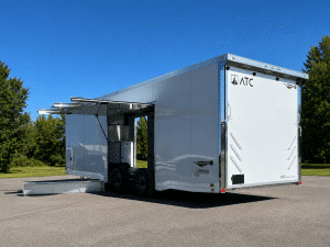 Enclosed ATC Car Trailer 2027 24ft. Aluminum ROM 550 w/Large Escape Door & LifeTrac 7362