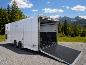 Enclosed ATC Car Trailer 2027 24ft. Aluminum ROM 550 w/LifeTrac & Large Escape Door 6728