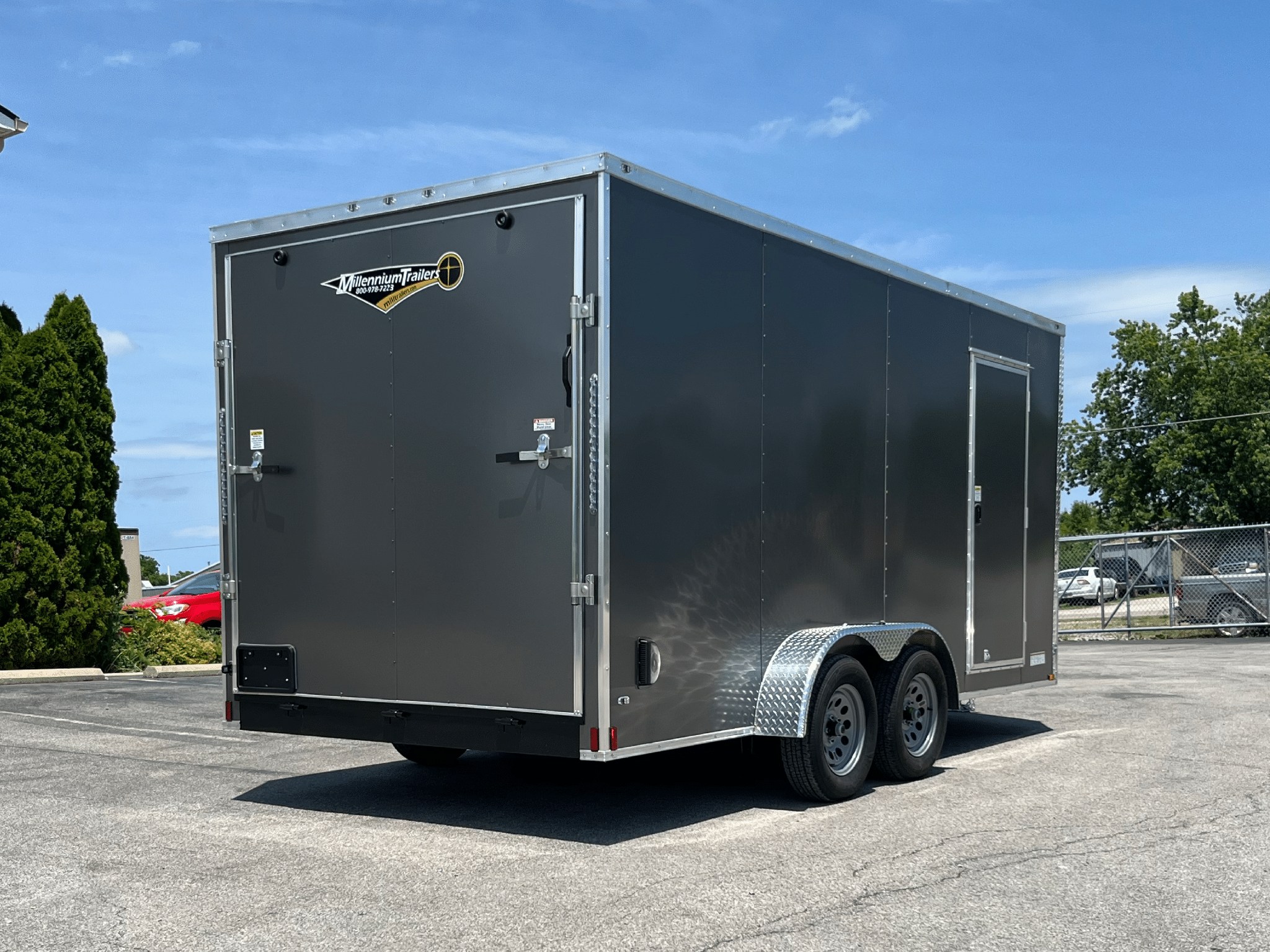 Enclosed Cargo Trailer 2026 7ft. X 16ft. w/.080 Poly-Core Exterior & V-Nose Front 1099 - Image 8