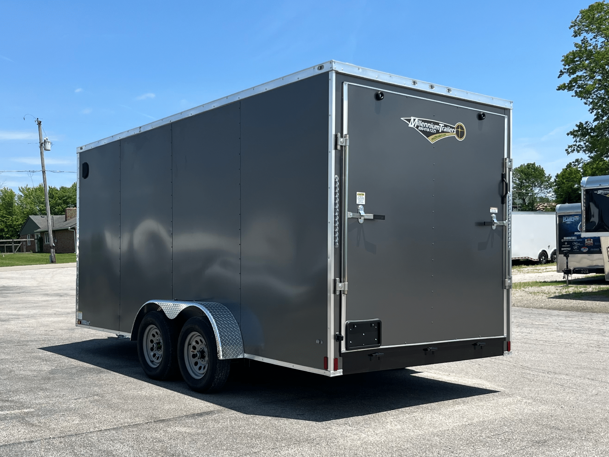 Enclosed Cargo Trailer 2026 7ft. X 16ft. w/.080 Poly-Core Exterior & V-Nose Front 1099 - Image 7