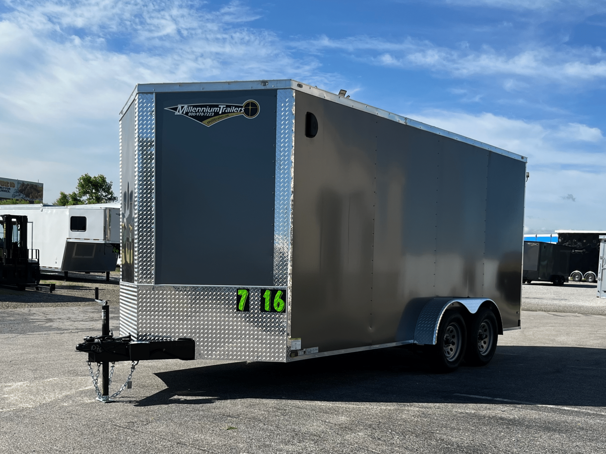 Enclosed Cargo Trailer 2026 7ft. X 16ft. w/.080 Poly-Core Exterior & V-Nose Front 1076 - Image 6