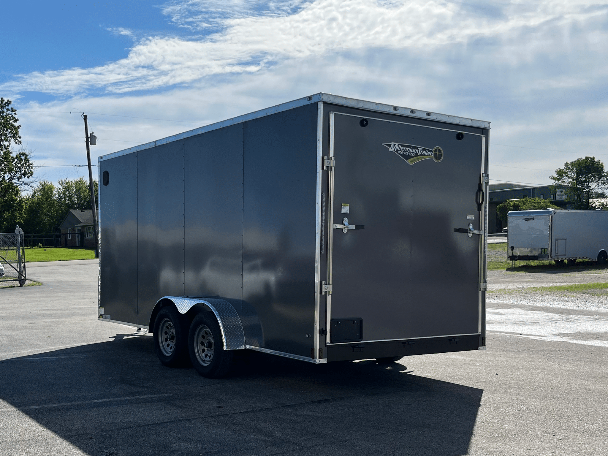 Enclosed Cargo Trailer 2026 7ft. X 16ft. w/.080 Poly-Core Exterior & V-Nose Front 1076 - Image 8