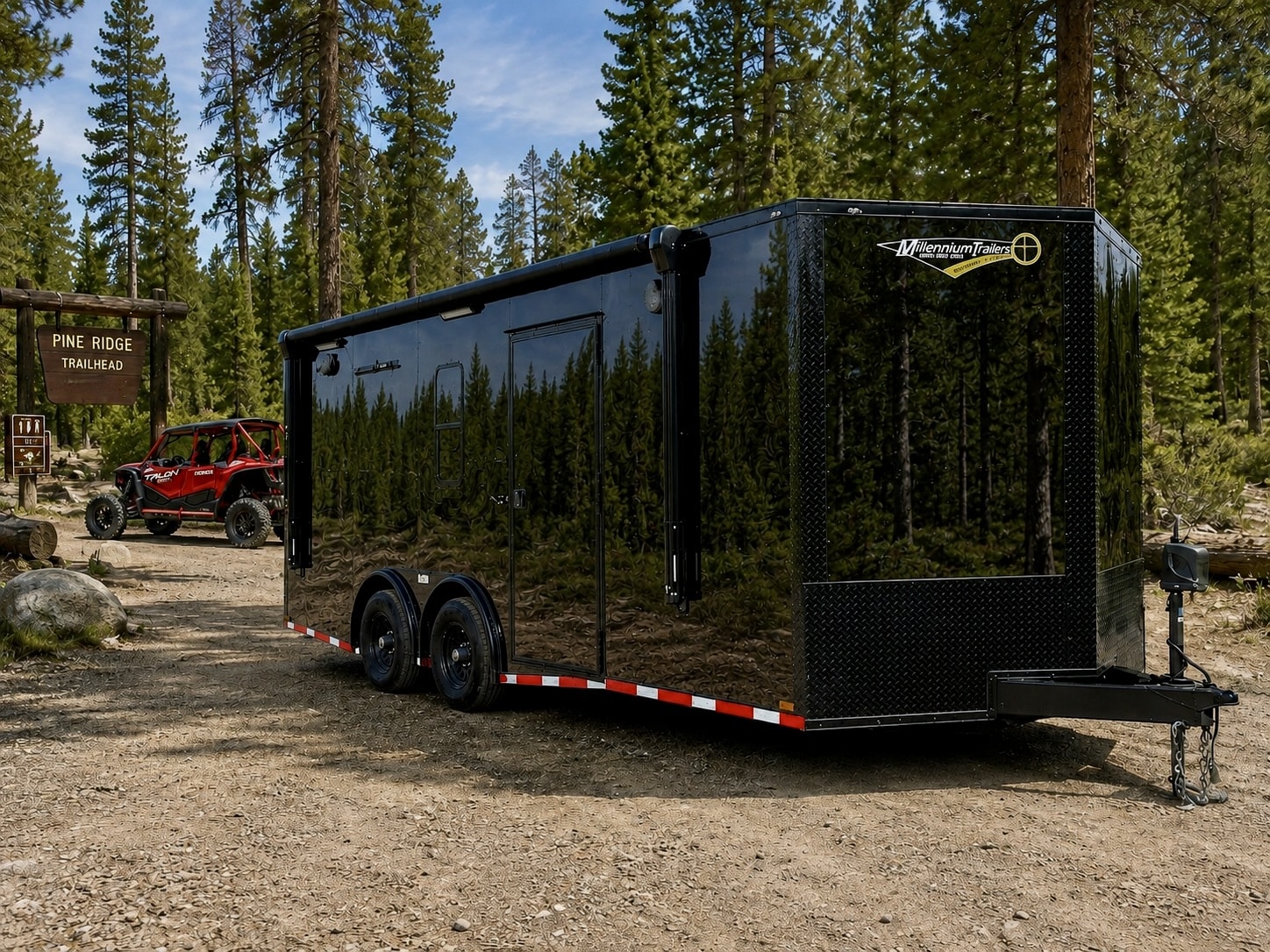 Used Enclosed Trailer 2025 20ft. w/Large Full Bathroom A/C Finished Interior & Electric Awning 0389 - Image 4