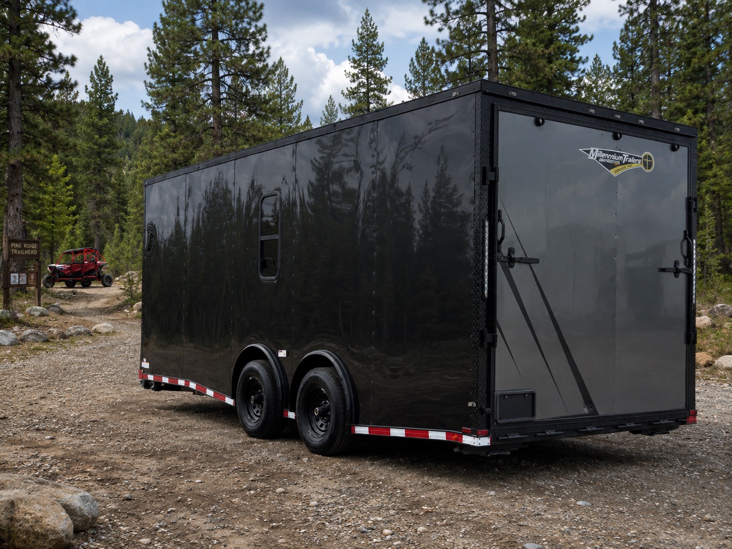 Used Enclosed Trailer 2025 20ft. w/Large Full Bathroom A/C Finished Interior & Electric Awning 0389 - Image 6